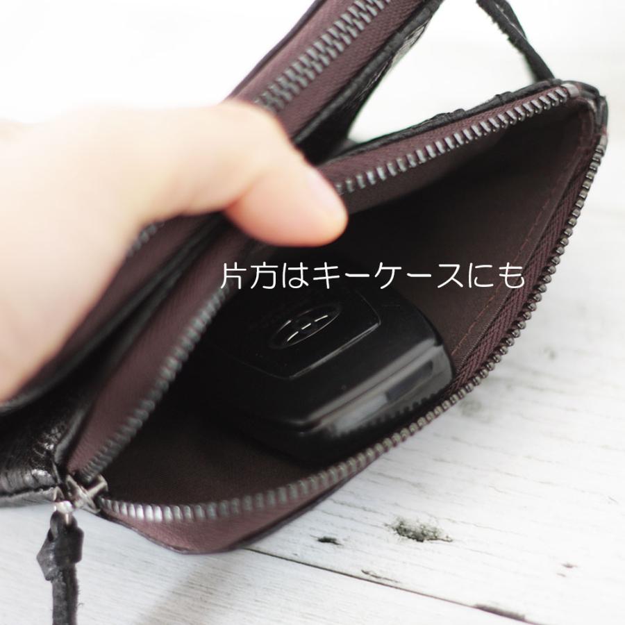 財布 二つ折り財布 ダブルウォレット 小銭入れ2つ 仕切り 家計管理財布