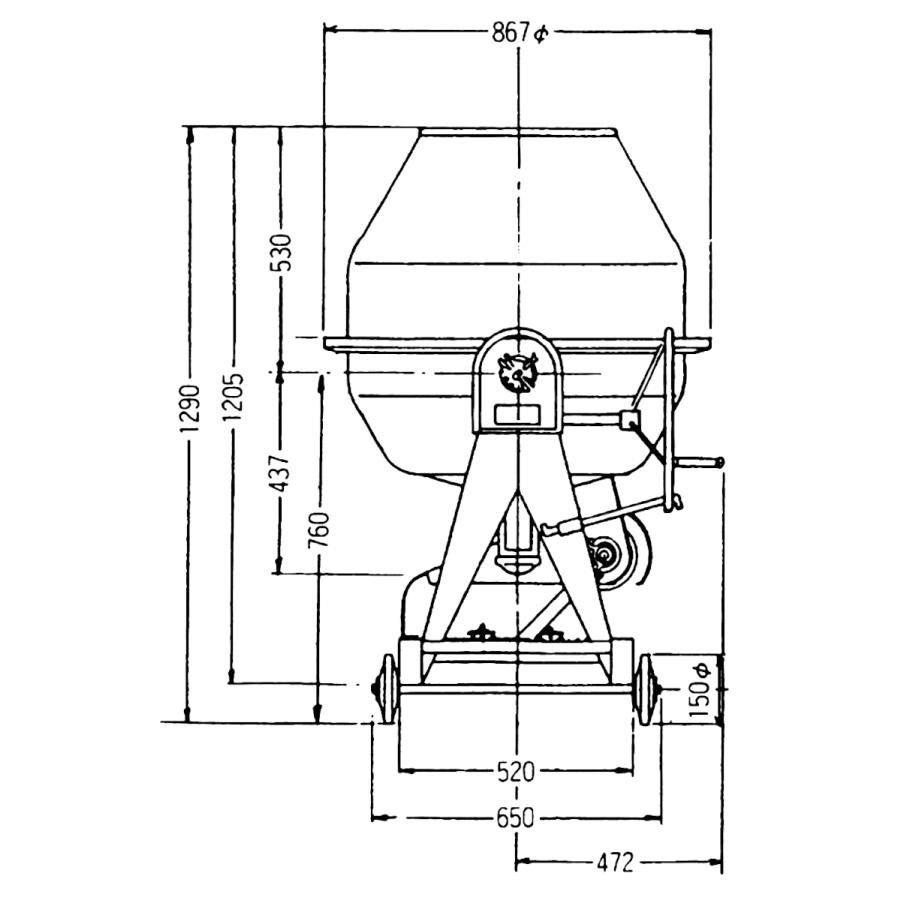 TOMBO(工具) モルタル兼用コンクリートミキサー 4切(110 TOMBO(工具) モルタル兼用コンクリートミキサー 4切(110