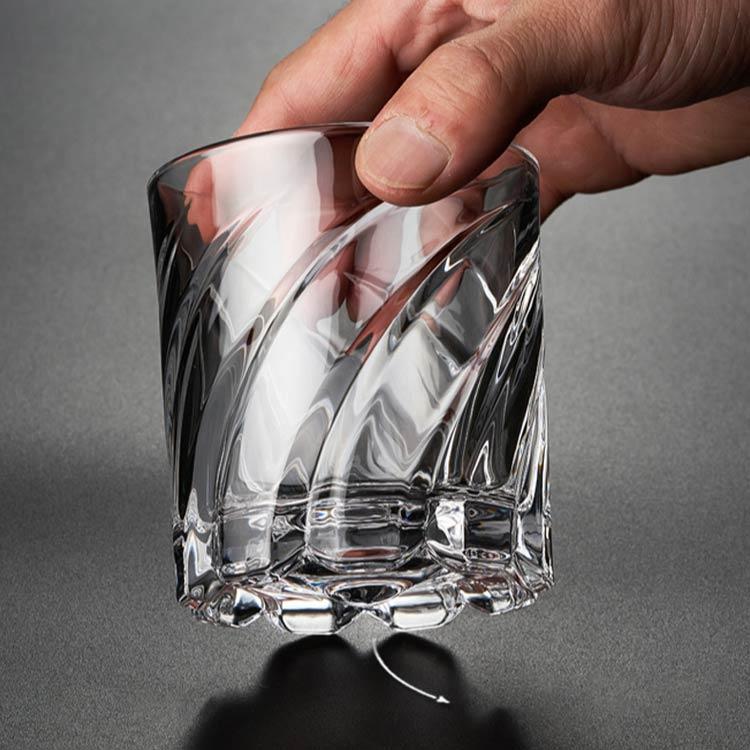 コップ スピングラス 360度回転 ロックグラス 285ml 日本酒 タンブラー