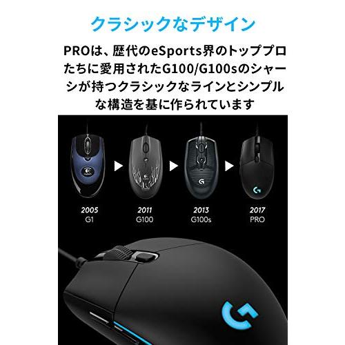 Logicool G ロジクール G PRO ゲーミングマウス 有線 HERO 25Kセンサー｜tomi-mart｜06