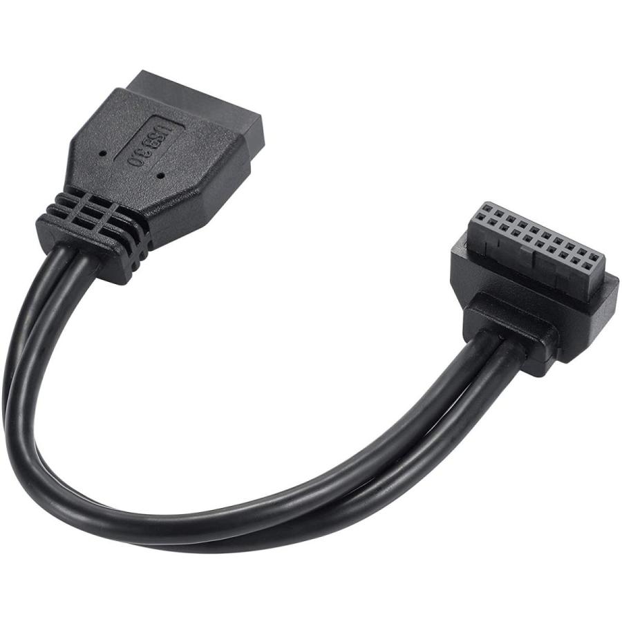 MZHOU SATA USB延長ケーブル-USB3.0マザーボード前面19ピンオス-メス延長ケーブル18cm高速接続（インターフェースは内側  :20210627144530-00113:とみたけショップ - 通販 - Yahoo!ショッピング