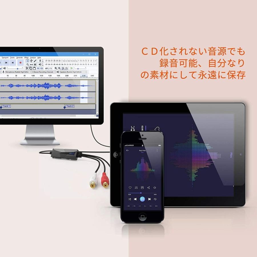 Usb接続オーディオキャプチャー ケーブル ラジカセやmdプレーヤーなどのアナログ音声デジタル化 Windows対応 Audacity ソ とみたけショップ 通販 Yahoo ショッピング