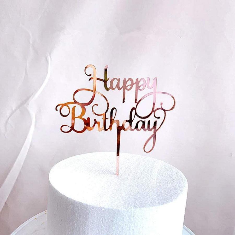在庫一掃】 Kingsie ケーキトッパー 6枚セット ケーキ デコレーション Happy Birthday 誕生日 バースデー トッパーセット  ピンク shipsctc.org