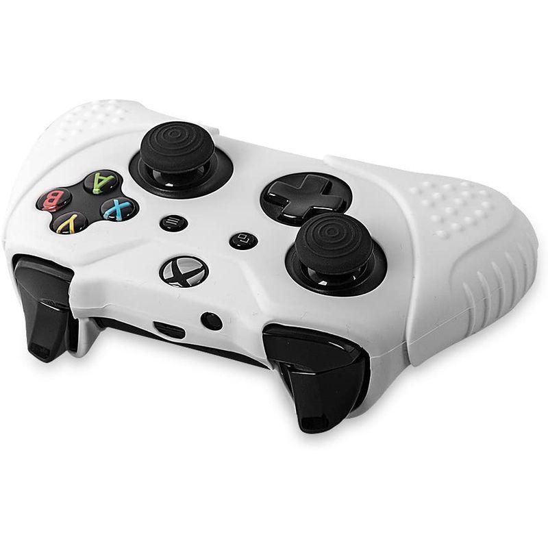XboxOne コントローラー カバー シリコン素材 スキン ケース CHINFAI 耐衝撃保護 着脱簡単 スティックキャップ8個付き (白  :20211226180815-00422:とみたけショップ - 通販 - Yahoo!ショッピング