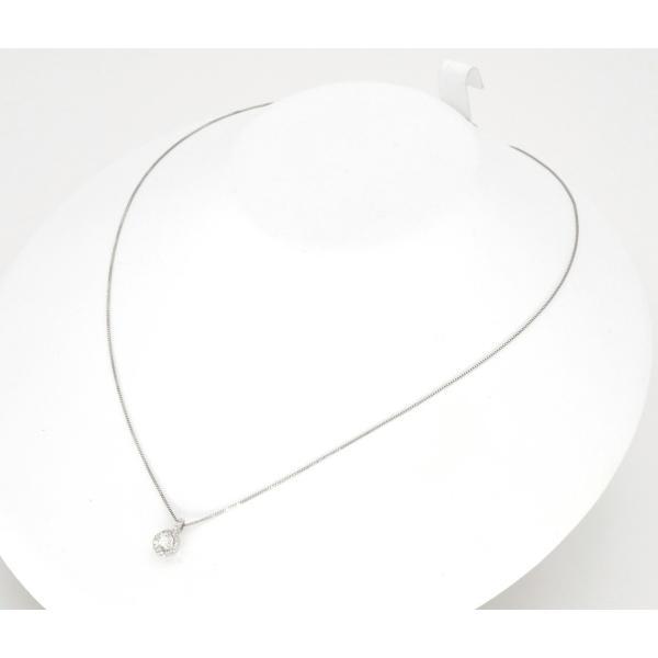 Pt900 / Pt850ダイヤモンドペンダント ネックレスD=0.32、0.10 ct 〜45 