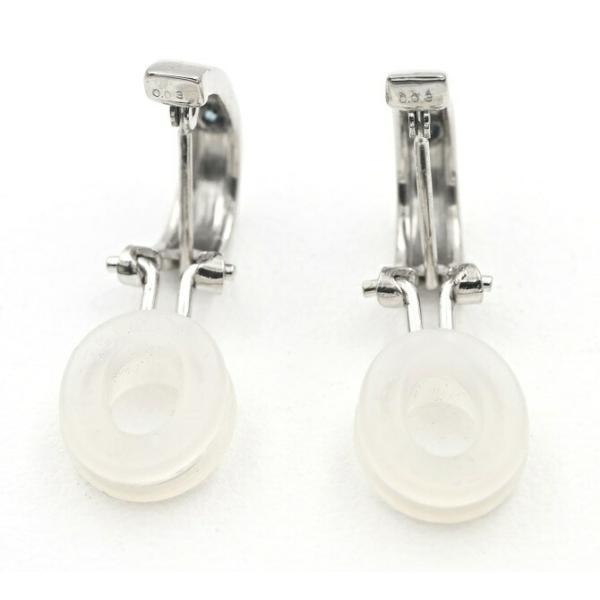 Pt900 ダイヤモンド ピアス D=0.03ct ×2 ブルーダイヤ 【中古】 : 質 