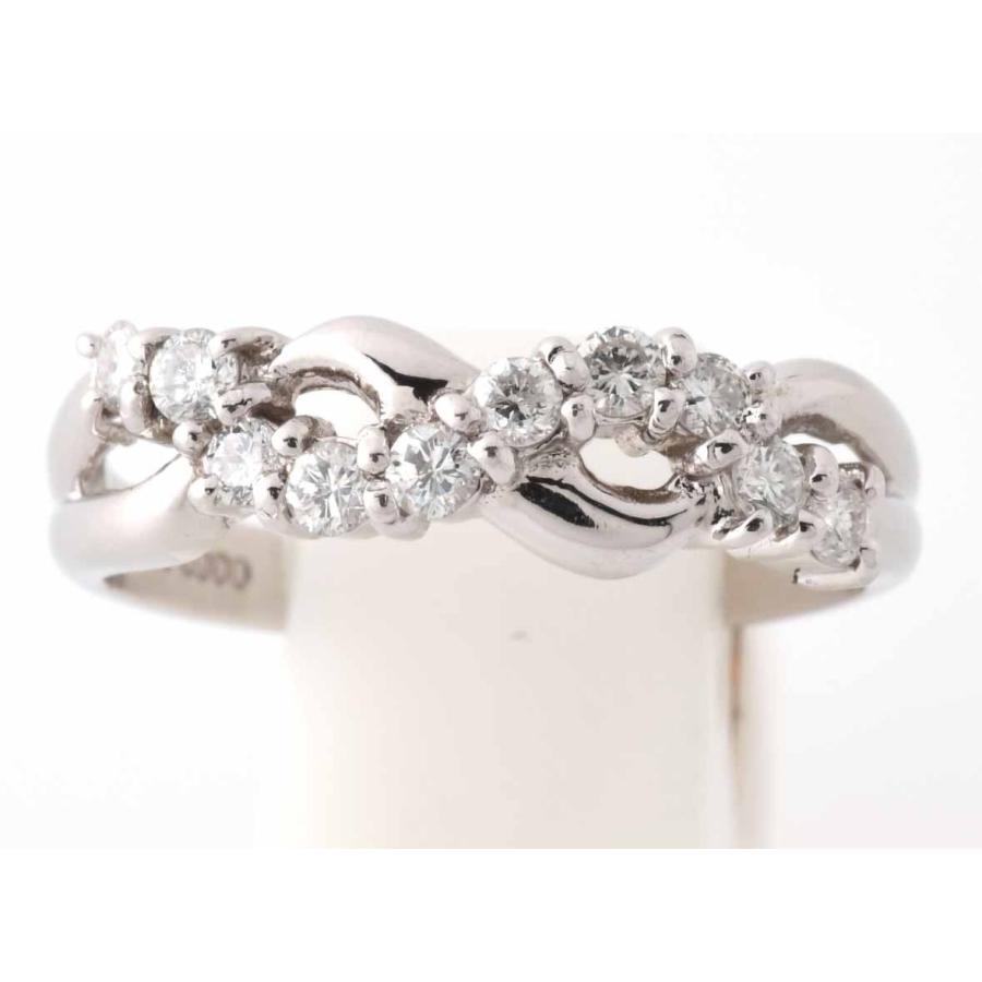 代引き・同梱不可 Pt.900 ダイヤモンド リング 0.32ct ＃ 12 値下げ