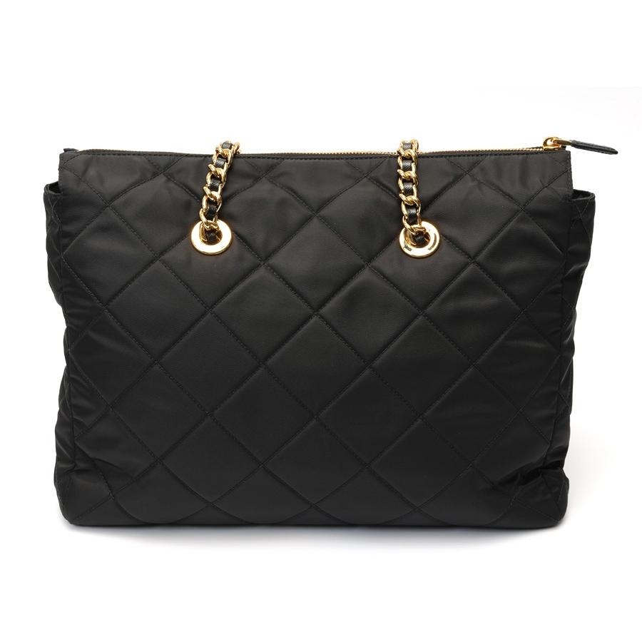 プラダ　Re-Nylon チェーンショルダーバッグ　1BG467　ナイロン　ブラック 【中古】 商品番号 S-159278　値下げ