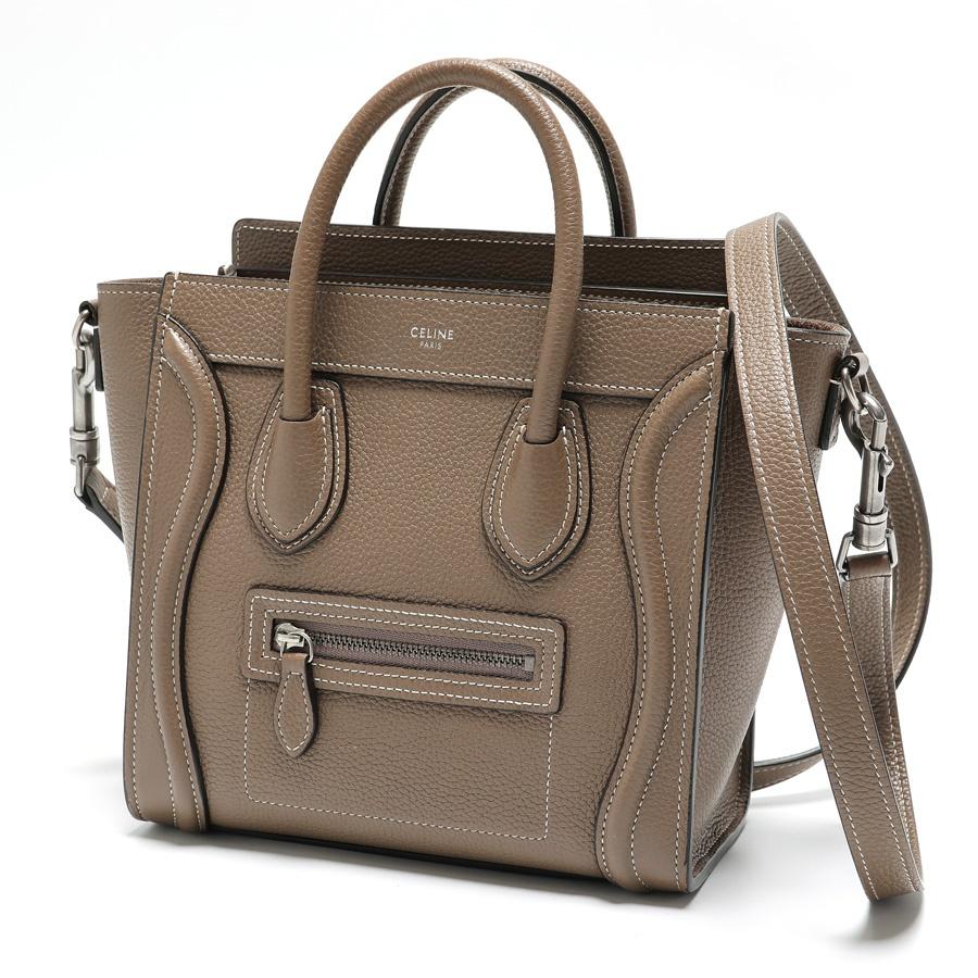 CELINE セリーヌ ラゲージ ナノ 189243DRU.09SO ドラムドカーフ