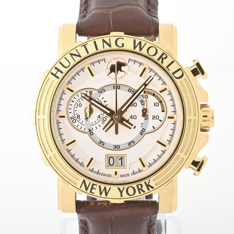 美品HUNTING WORLD ハンティングワールド クロノグラフ HW-913