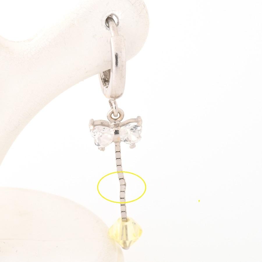 K14WG ピアス キュービックジルコニア 【中古】 商品番号 B-147204 