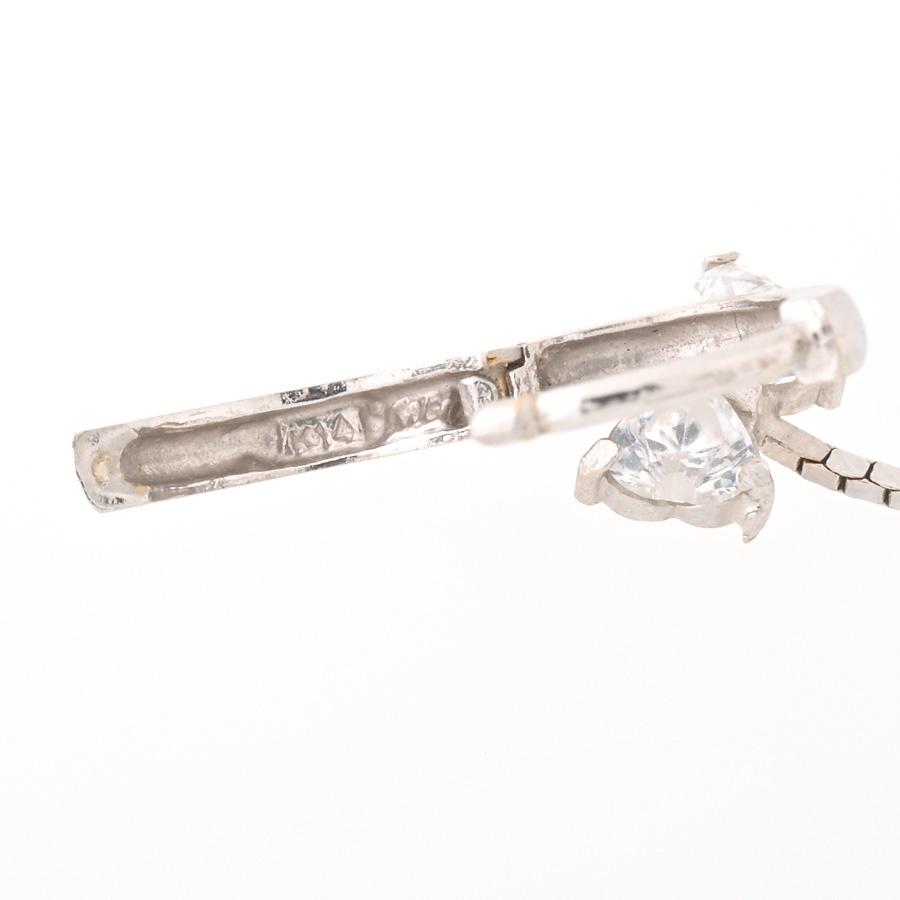 K14WG ピアス キュービックジルコニア 【中古】 商品番号 B-147204 