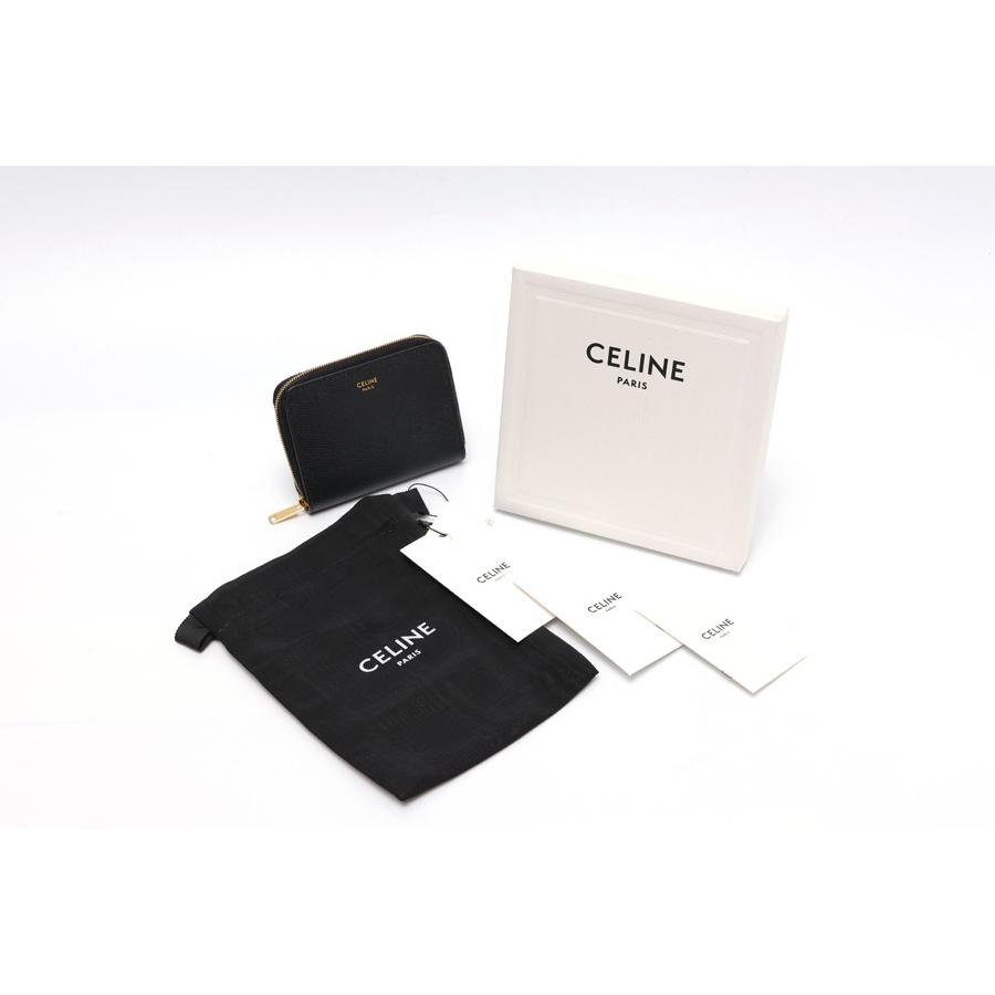 セリーヌ / CELINE　コンパクト ウォレット / ジップ コインケース　10B66　レザー　ブラック 【中古】　値下げ | CELINE | 04
