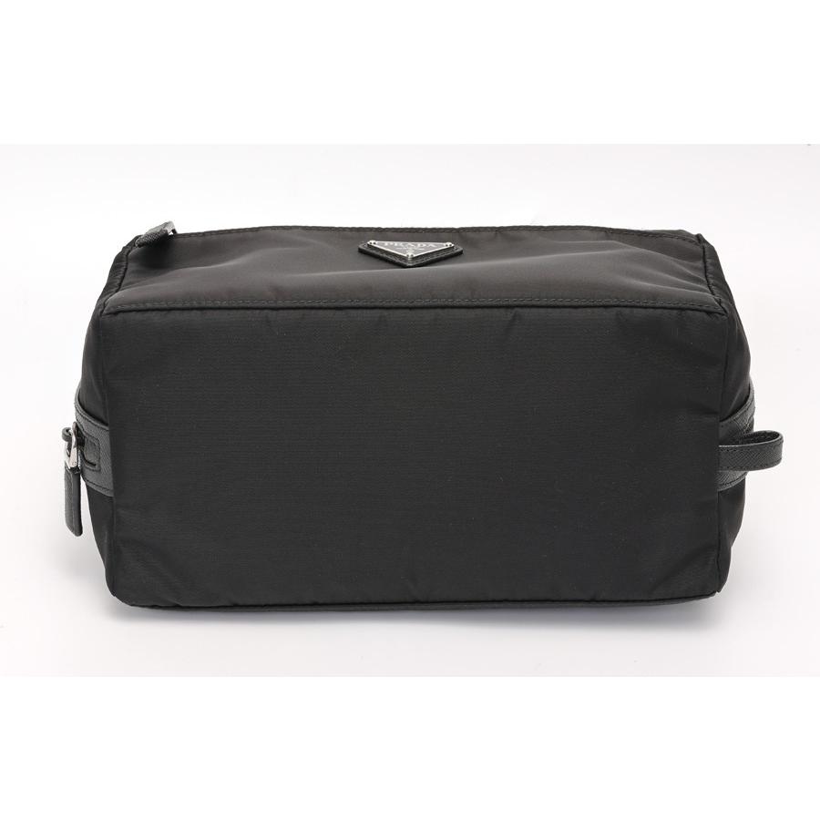 PRADA Re-nylon × サフィアーノレザー ポーチ 2NA029 PRADA（プラダ） Re-Nylon x サフィアーノレザー トラベルポーチ