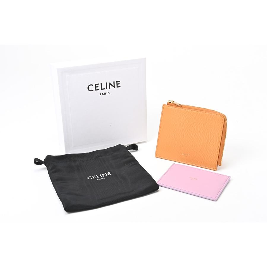 CELINE セリーヌ L字ファスナー カードホルダー付きコインパース 10D88 