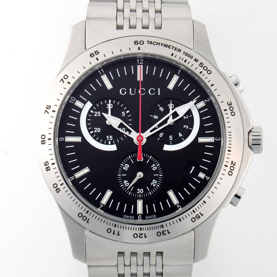 グッチ / GUCCI　Gタイムレス クロノグラフ　YA126254/126.2　ブラック　クオーツ 【中古】 商品番号 A-157291 GUCCI（グッチ） グッチ / GUCCI Gタイムレス クロノグラフ YA126254