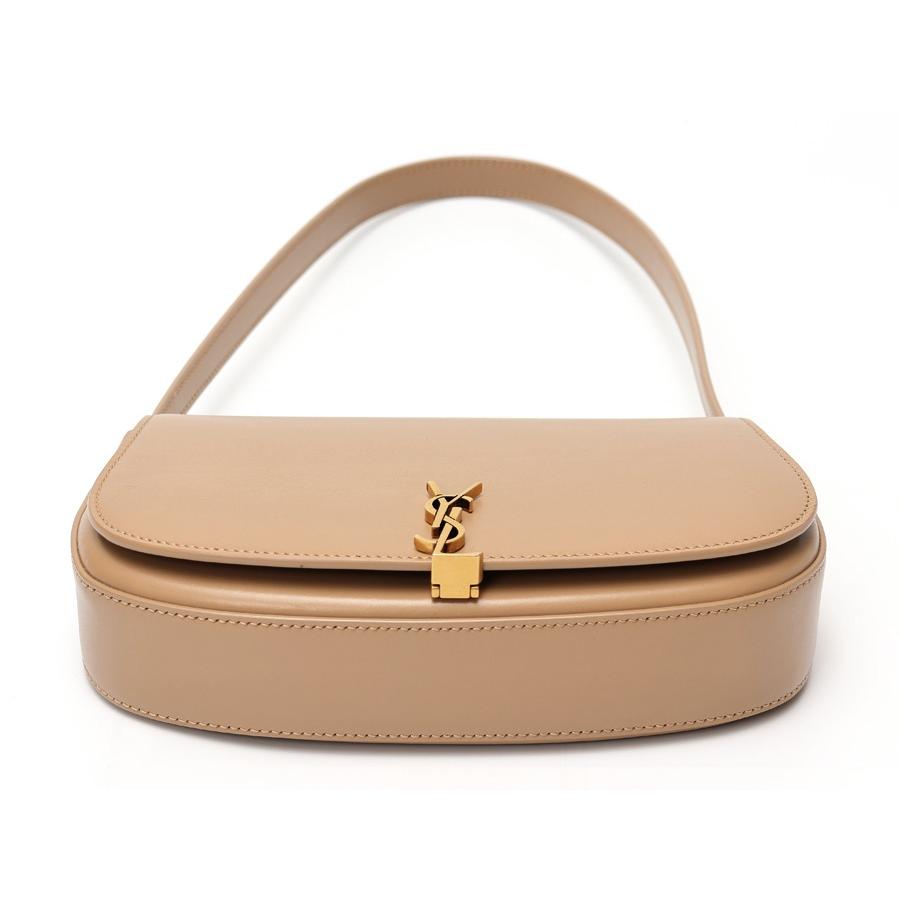 サンローラン / SAINT LAURENT　ヴォルテール ミニ / ショルダーバッグ　779642　ボックス カーフスキン　グレージュ系 【中古】 商品番号 S-158826 SAINT LAURENT サンローラン ヴォルテール ミニ 779642 ボックス