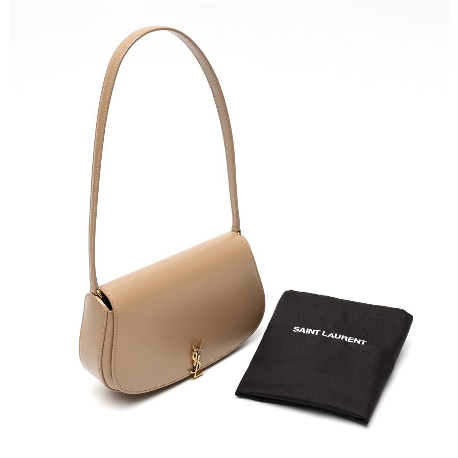 サンローラン / SAINT LAURENT　ヴォルテール ミニ / ショルダーバッグ　779642　ボックス カーフスキン　グレージュ系 【中古】 商品番号 S-158826 SAINT LAURENT サンローラン ヴォルテール ミニ 779642 ボックス