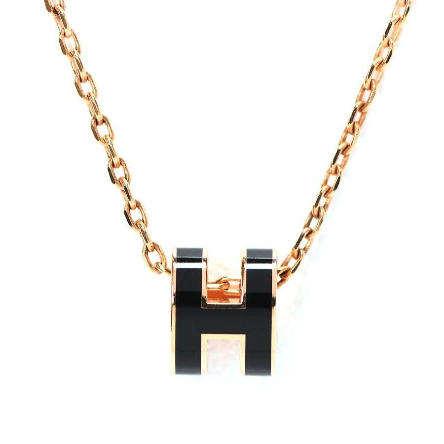 HERMES エルメス ミニ ポップアッシュ H ネックレス メタル 40cm