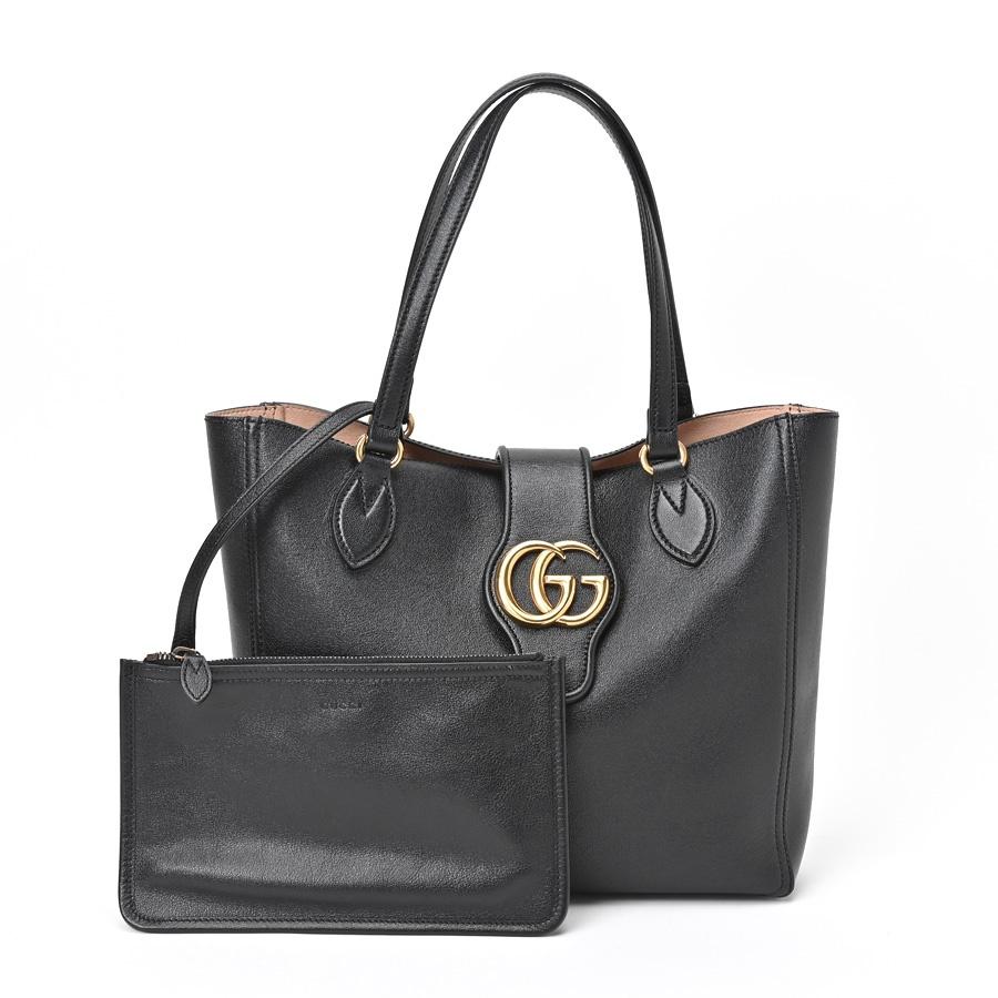 グッチ / GUCCI GGマーモント トートバッグ 652680 レザー ブラック  