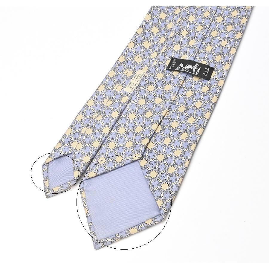 エルメスネクタイ　新品未使用品✨HERMES シルク100％　パープル HERMES（エルメス） ネクタイ パープル 紫 シルク H ドット柄 メンズ
