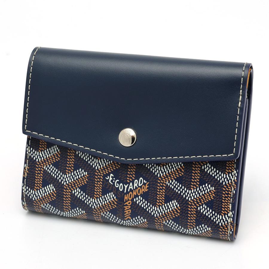 新品　ゴヤール　GOYARD ガブリエル　財布　コンパクトウォレット　ブルー GOYARD（ゴヤール） サン ガブリエル ウォレット キャンバス/カーフ