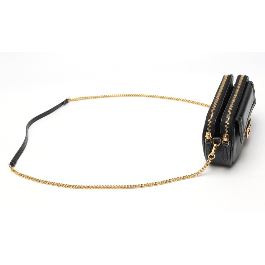 フェンディ / FENDI　イージー バゲット / チェーン ショルダーバッグ　8BS044　レザー　ブラック 【中古】 商品番号 S-159999 FENDI（フェンディ） イージー バゲット / チェーン ショルダー 8BS044