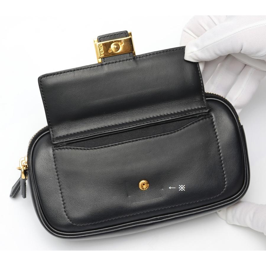 フェンディ / FENDI　イージー バゲット / チェーン ショルダーバッグ　8BS044　レザー　ブラック 【中古】 商品番号 S-159999 FENDI（フェンディ） イージー バゲット / チェーン ショルダー 8BS044
