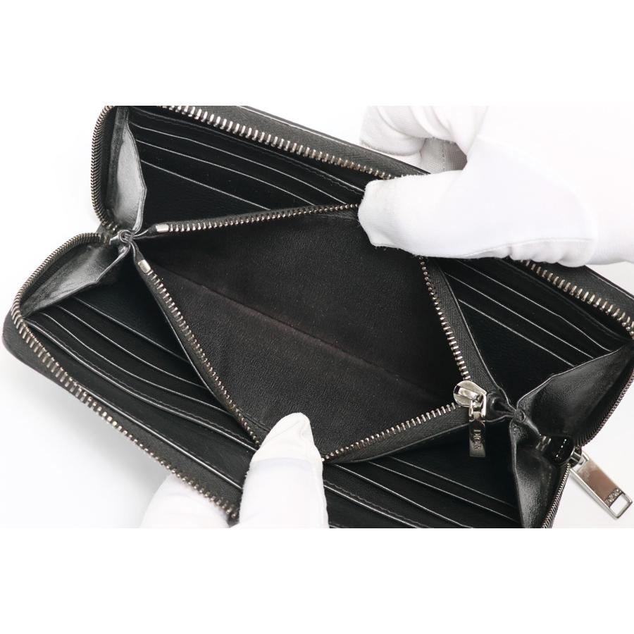 美品✨DIOR ディオール CD ICON ロングフラップ 財布 レザー 黒 Christian Dior（クリスチャン・ディオール） ディオール CD Icon