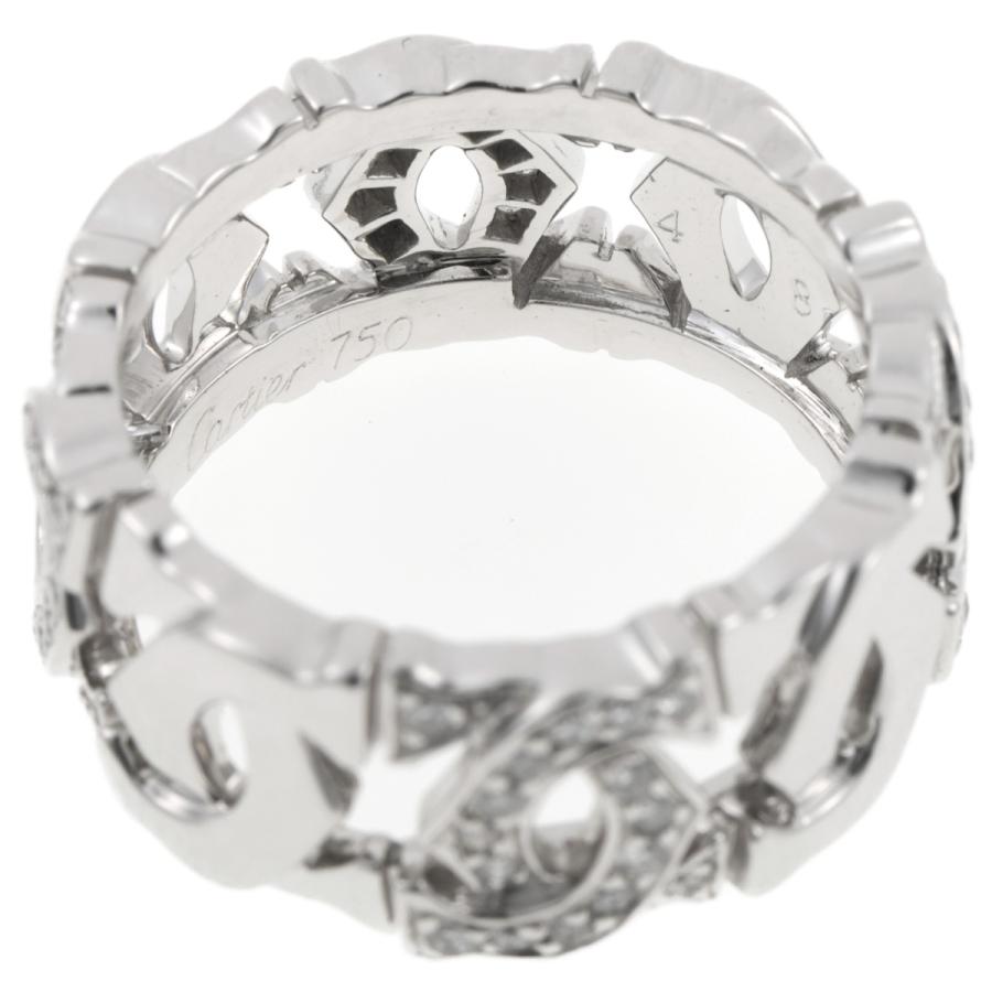 た*ん様 Cartier ダイヤモンド アントルラセ ホワイトゴールド廃盤 安全 Cartier（カルティエ） アントルラセ 2C ハーフ ダイヤモンド リング