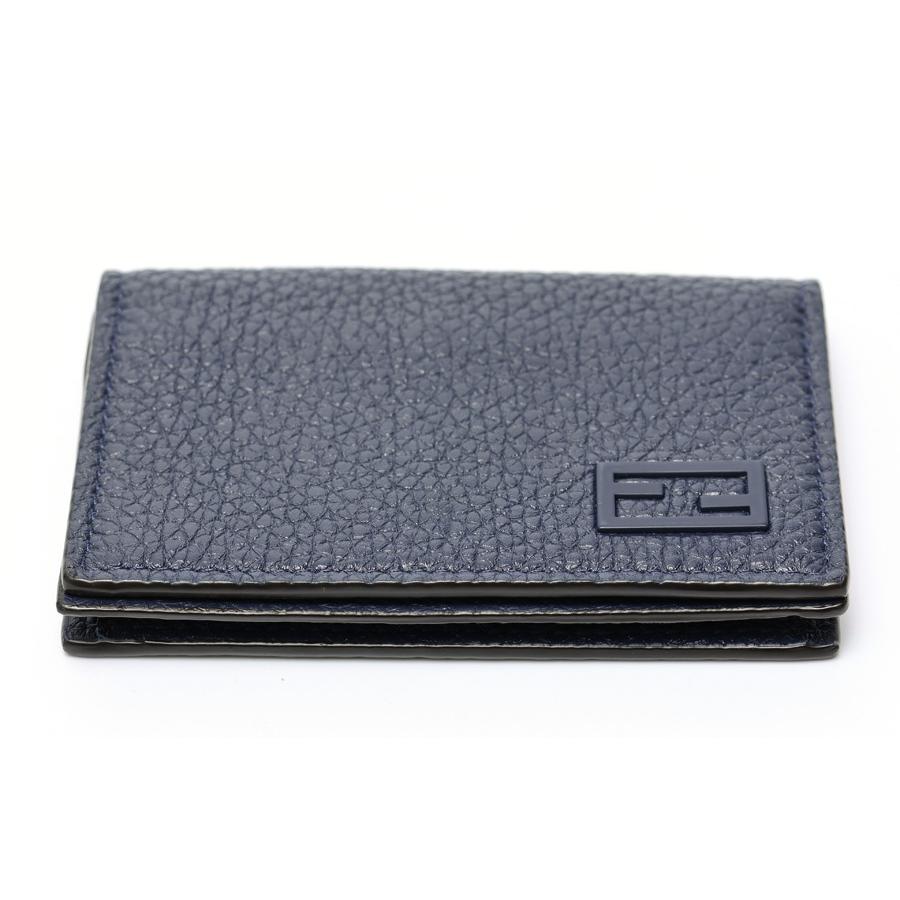 フェンディ / FENDI　カードケース / 名刺入れ　7M0222　セレリアレザー　ネイビー/グレー 【中古】 商品番号 E-158610 FENDI（フェンディ） カードケース / 名刺入れ 7M0222 セレリアレザー