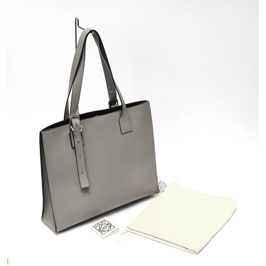 LOEWE ロエベ バックル ホリゾンタル トート B692K96X06 カーフ グレー  