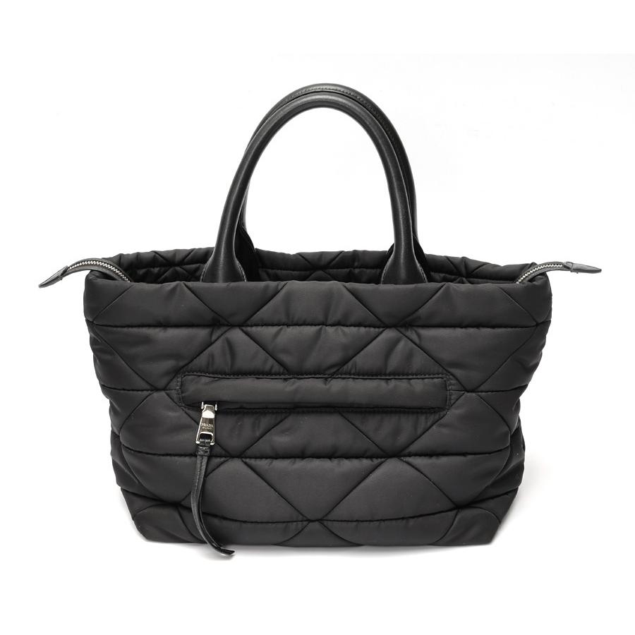 PRADA ブラック トートバッグ PRADA プラダ / PRADA ミディアム パデッド Re-Nylon x レザー