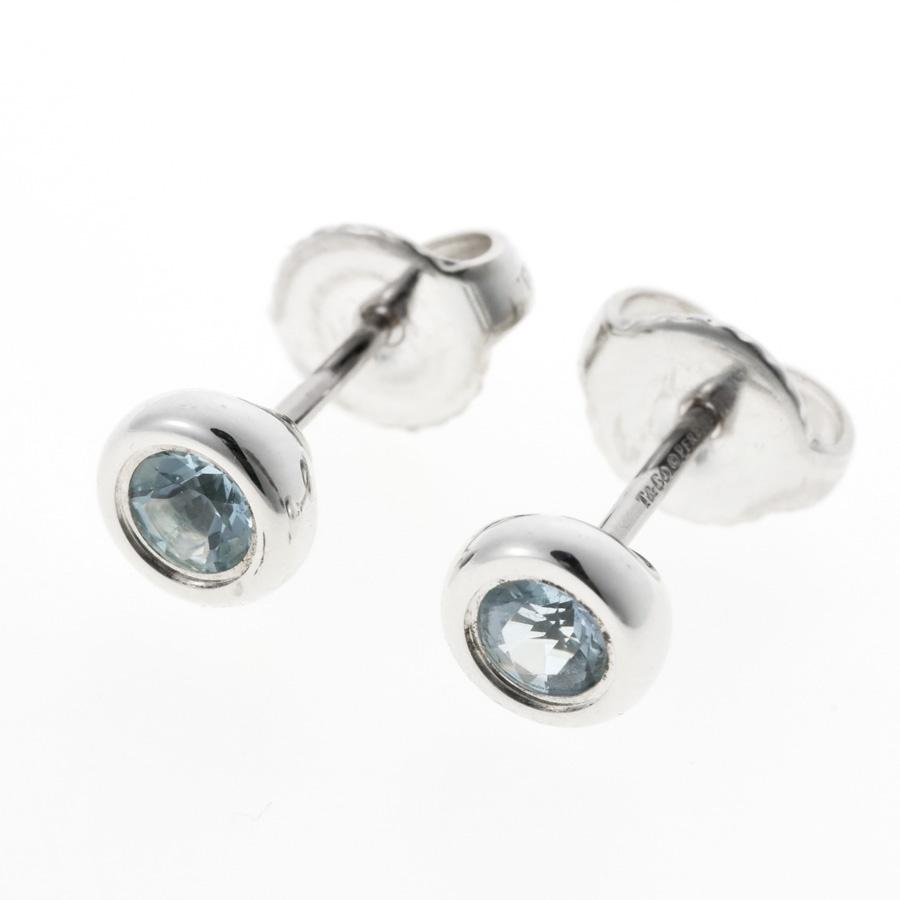 Elsa Peretti ティファニー カラーバイザヤード ピアス Sv.925 アクア