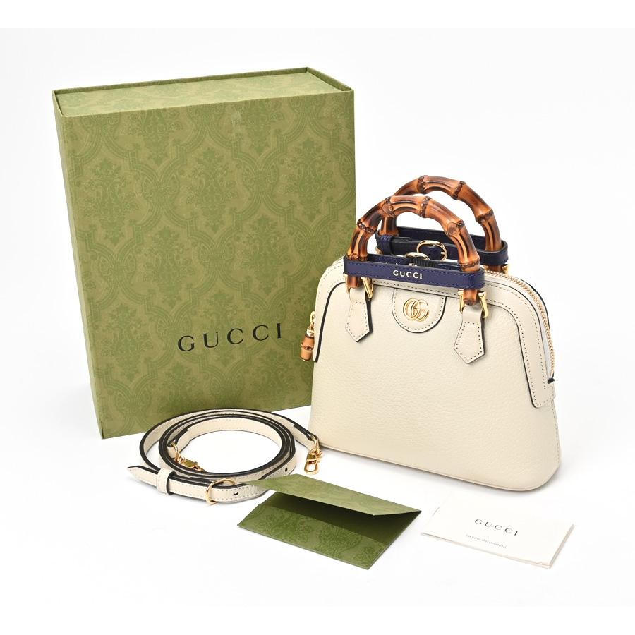 GUCCI グッチ ダイアナ ミニ トートバッグ 715775 レザー / バンブー 