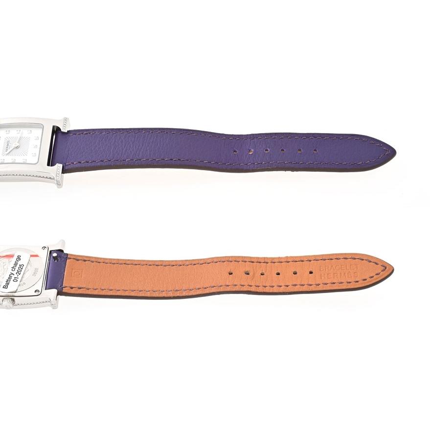 エルメス / HERMES　Ｈウォッチ PM 25mm　HH1.238　シェルホワイト　クオーツ　ラグ・ケースサイドダイヤモンド【中古】 商品番号 E-156583 H Watch エルメス / HERMES Hウォッチ PM 25mm HH1.238 シェル