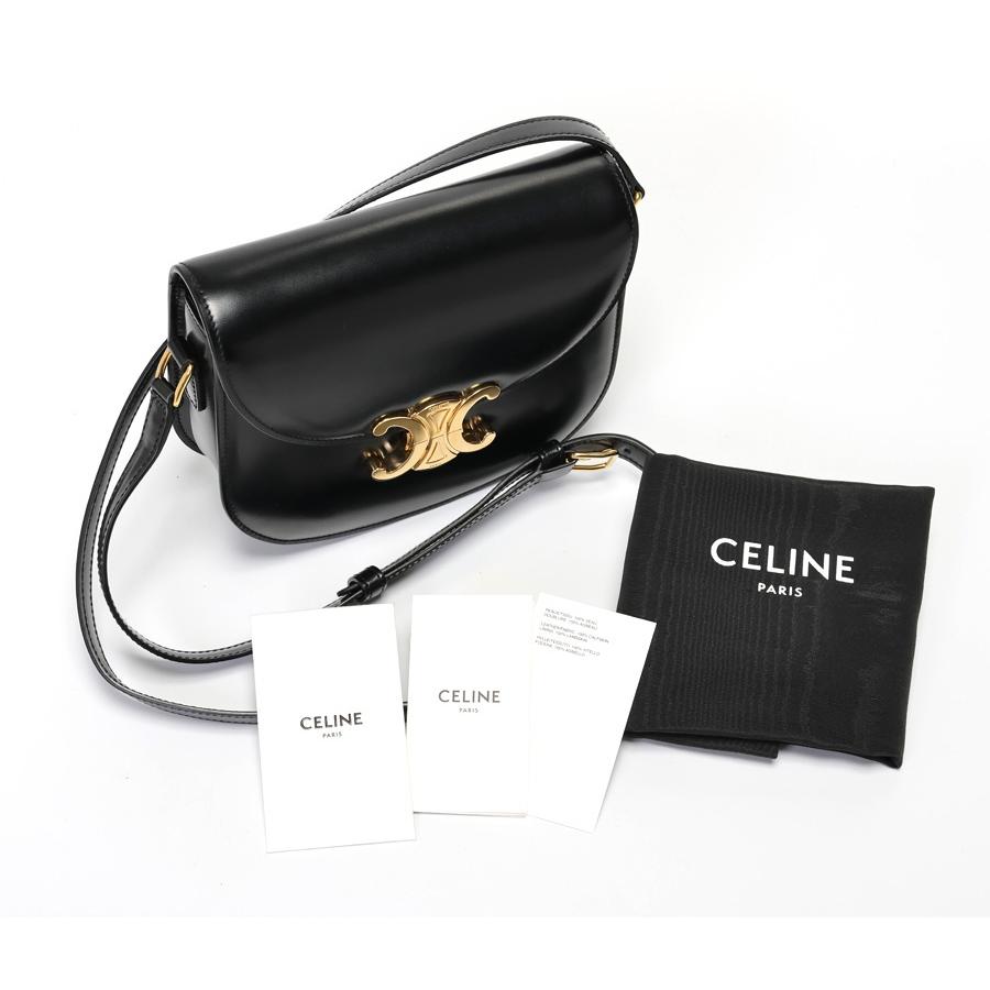 CELINE AVA トリオンフ ショルダーバッグ ブラック CELINE 送料無料 未使用品 セリーヌ ミディアム アヴァ