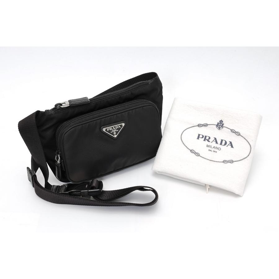 PRADA（プラダ） Re-Nylon x サフィアーノレザー ボディバッグ 2VH128