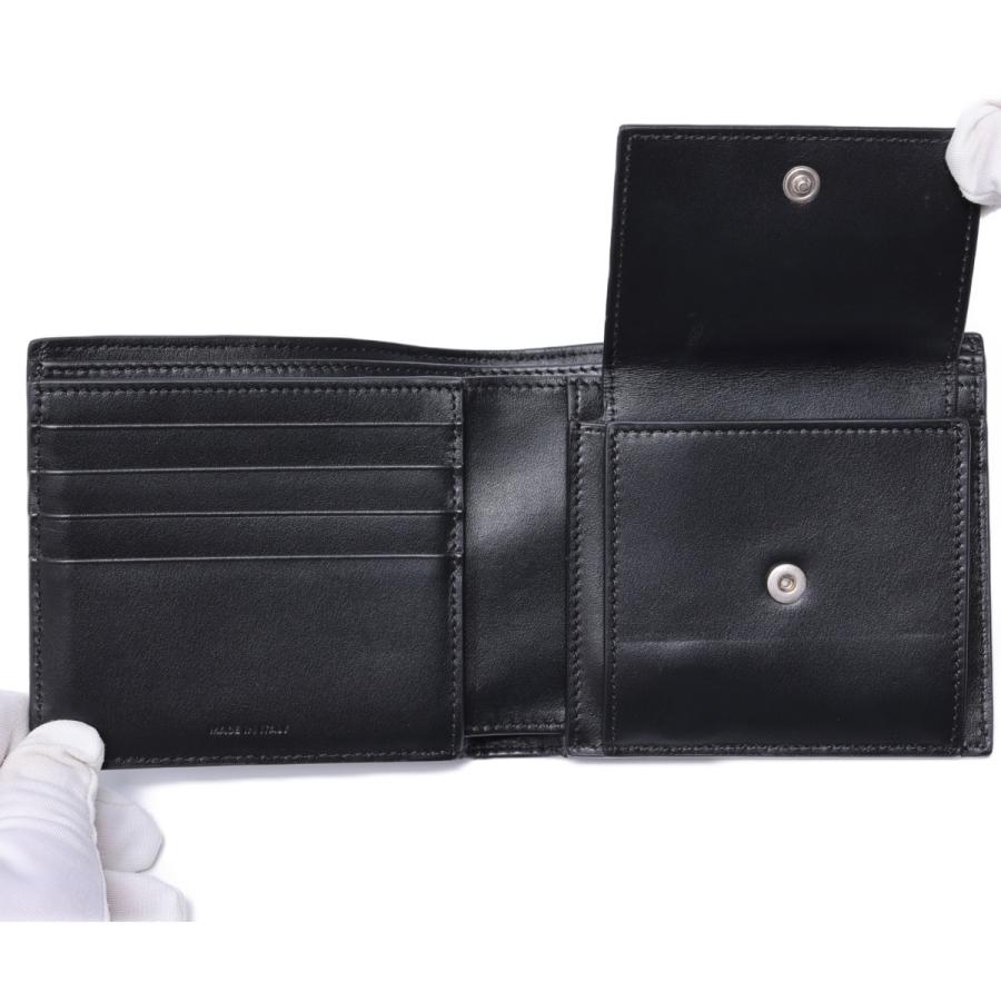 CHANEL ブラック レザー 二つ折り財布 CHANEL シャネル 二つ折り長財布 カンボンライン カーフレザー