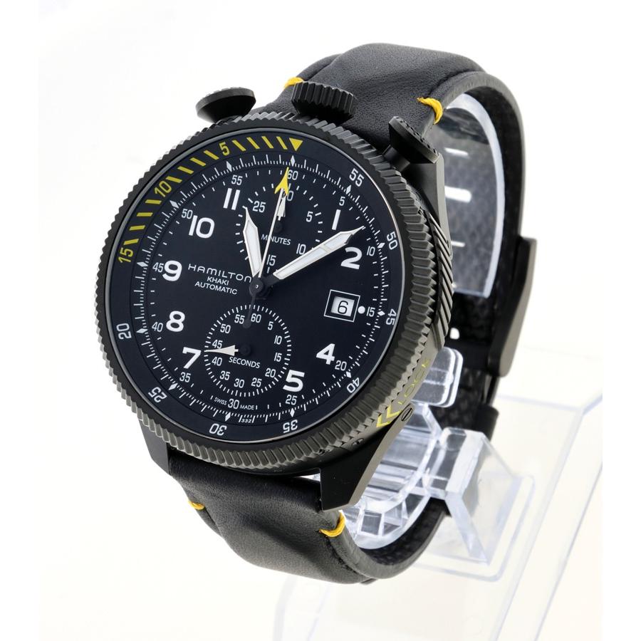 ハミルトン / HAMILTON　カーキ アビエーション テイクオフ オート クロノ　H76786733/H767860　ブラック　自動巻き 【中古】 商品番号 A-158173 KHAKI AVIATION ハミルトン カーキ アビエーション テイクオフ オート