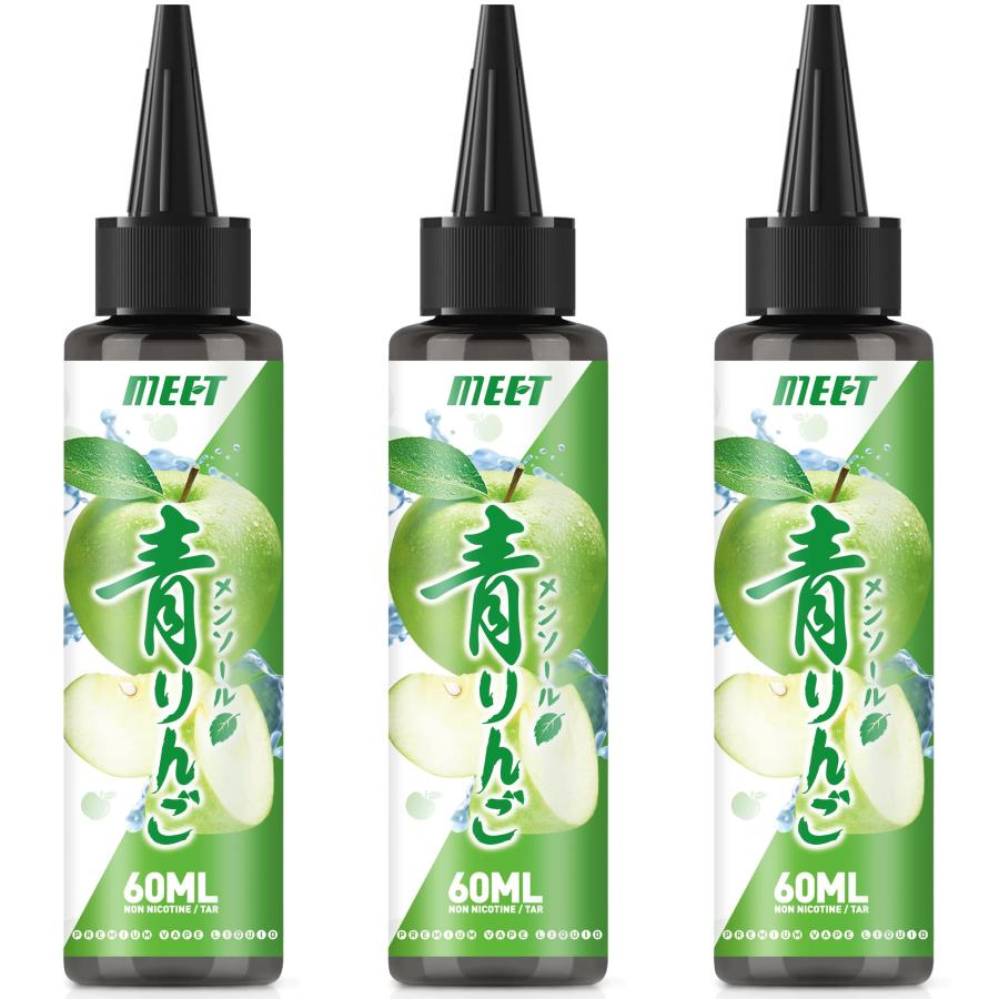 VAPE リキッド10個つき 電子タバコ リキッド VAPE Liquid グリーンアップル メンソール配合