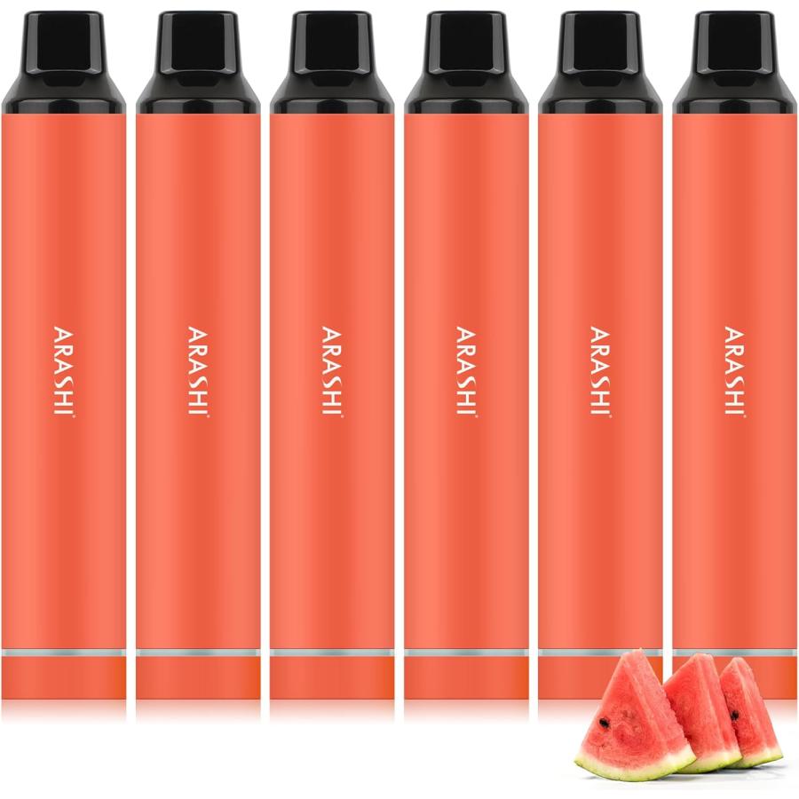 電子タバコ VAPE 使い捨て スイカ6本 30000回吸引可能 大容量 持ち運び
