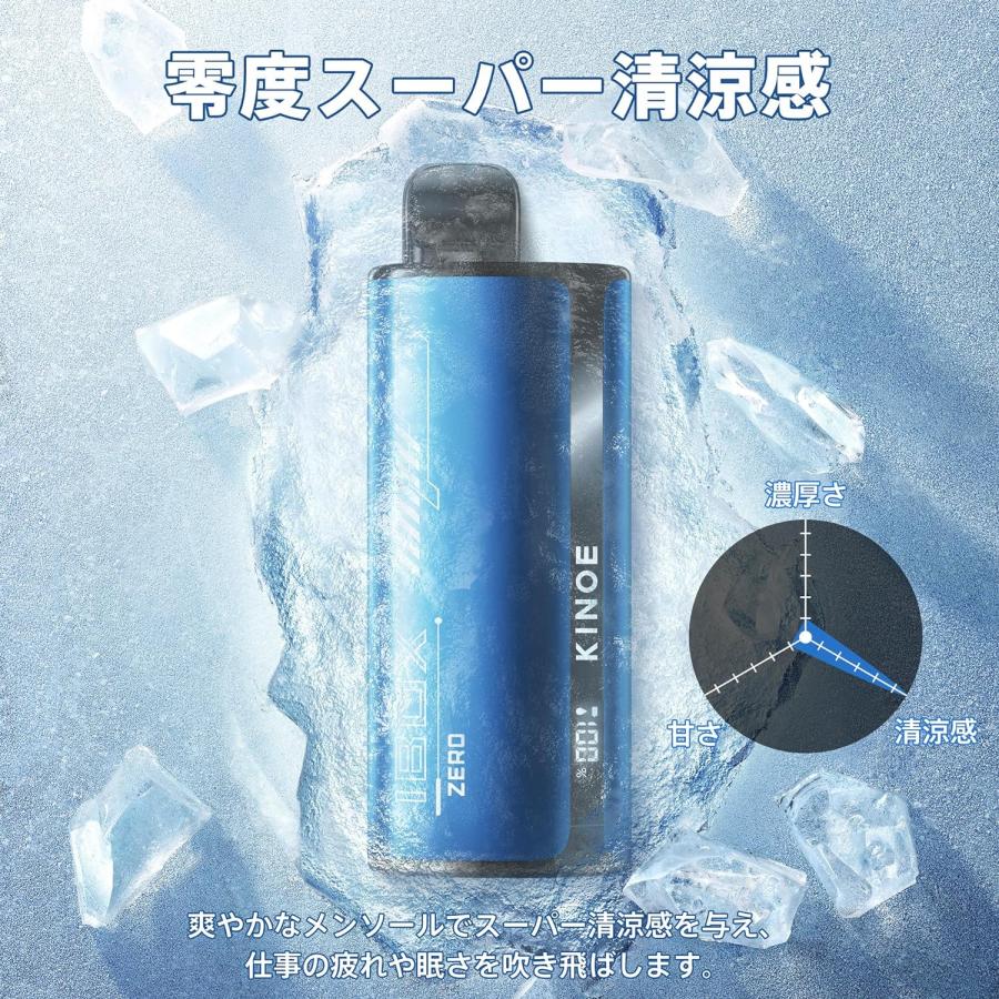 電子タバコ 使い捨て VAPE ミント&スーパー清涼 17000回吸引可能 大 
