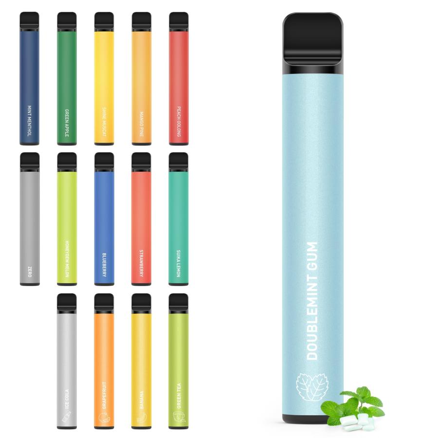 電子タバコ 使い捨て VAPE 1500回吸引可能 15種風味 メンソール配合 フレーバー 爆煙 大容量 水蒸気タバコ 爆煙 ベイプ 禁煙 ニコチンなし ビタミン類入り KINOE（Yahoo!・富潤公式通販）
