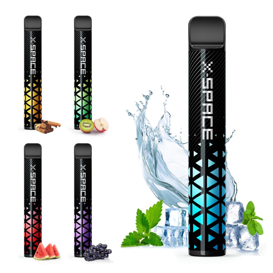 電子タバコ 使い捨て VAPE ミントメンソール 2000回吸引可能 5風味から選択 大容量 水蒸気タバコ 持ち運び シーシャ 爆煙 ベイプ ニコチン0 禁煙 JO5T型 X-SPACE（Yahoo!・富潤公式通販）