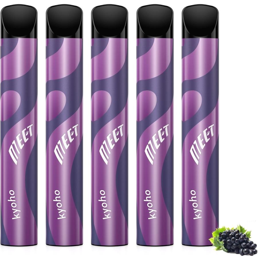 電子タバコ 使い捨て VAPE 巨峰 5本 7500回吸引可能 ベイプ本体