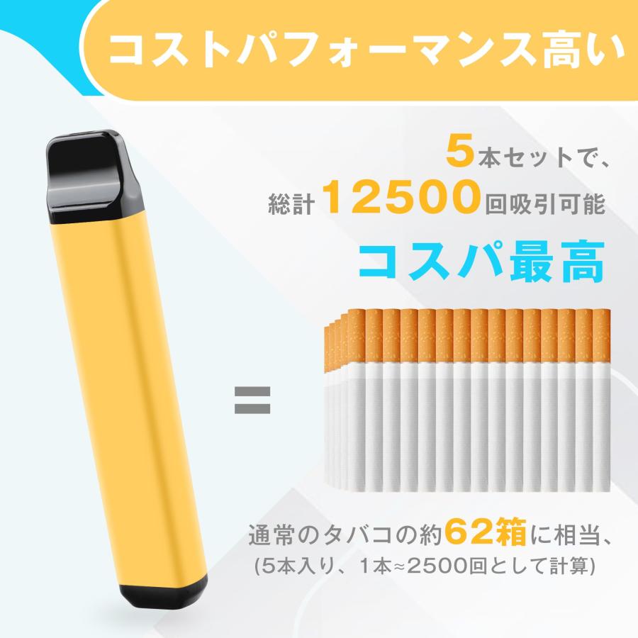 電子タバコ 使い捨て VAPE 任意5本セット 12種風味揃い 大容量
