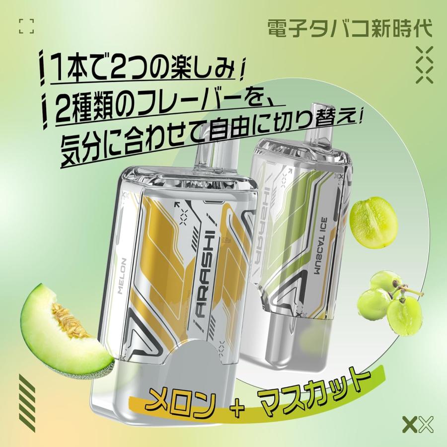 電子タバコ 使い捨て VAPE 2in1 20,000回吸引可能 持ち運び シーシャ