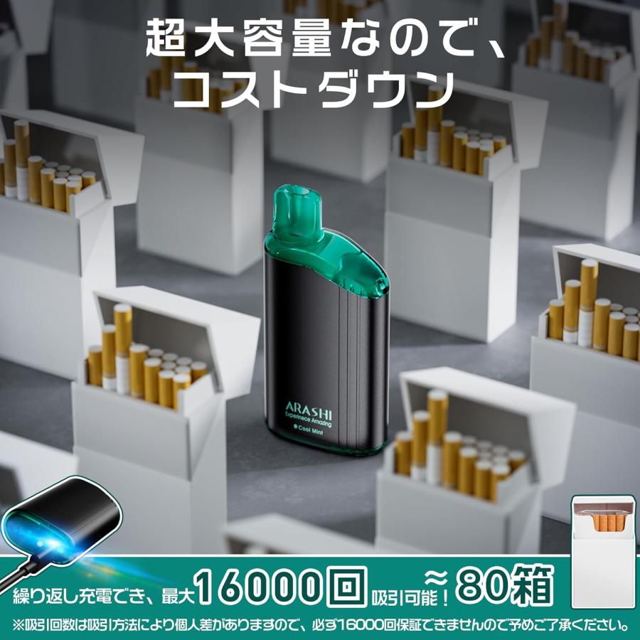 電子タバコ 使い捨て VAPE アイスミント 約16000回吸引可能 大容量