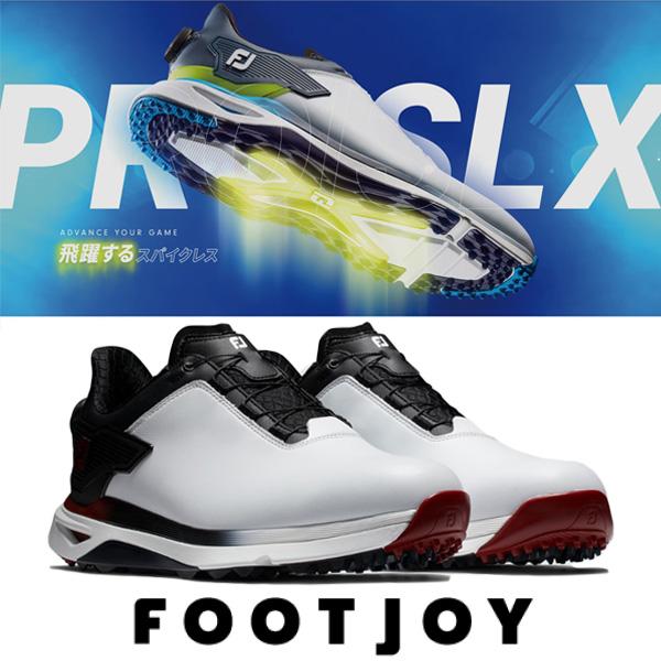 フットジョイ ゴルフシューズ FJ PRO/SLX BOA  FJ プロエスエルエックス ボア ホワイト/ブラック/レッド FootJoy 24FW 56909｜tomikichi｜02